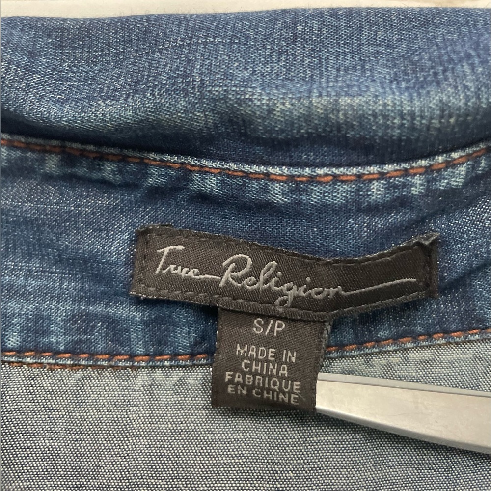 True Religion Long Sleeve Denim Blouse - Picture 2 of 11